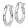 Black Bow Jewelry 2.5mm, Sterling Silver, Classic Round Hoop Earrings - 16mm (5/8 Inch) - 2 of 4