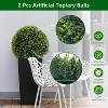 Coucheta Topiary Ball 2 Pcs, Artificial Boxwood Topiary Balls Garden Spheres Decorative Balls for Outdoor Patio Garden and Indoor, Wedding Decoration - 3 of 4