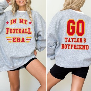 Simply Sage Market Women's Graphic Sweatshirt Taylor's Boyfriend Era Front and Back - 1 of 4