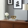 Glam Interlocking Heart Sculpture - Ceramic Decorative Object - Metallic Finish - Elegant Home & Office Decor for Living Room, Bedroom - 6" Gold - 2 of 4