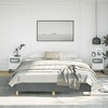 vidaXL California King Bed Frame, Fabric Upholstered Platform Bed Frame, Dark Gray, No Mattress - 3 of 4