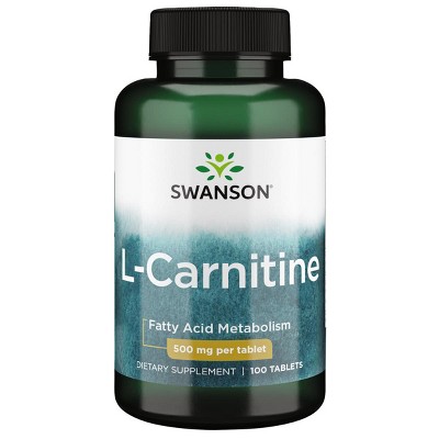 Swanson L-Carnitine Tablets, 500 mg, 100 Count.