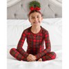 Lev Baby Kids' Bamboo 2-Piece Pajama Set – Plaid Print Unisex Toddler Pajamas (2T–12/14Y) - 2 of 4