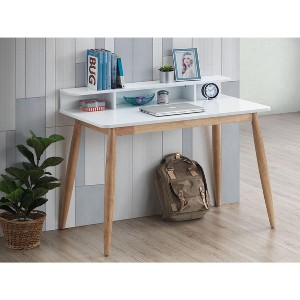 NicBex Home Office Desk 43" L Morden Writing Desk with Open Storage Compartments and Wooden Frame for Office, Study, Living Room - 1 of 4