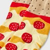 Women's Pizza Christmas Crew Socks - Tan/Yellow/Red 4-10 - 3 of 3