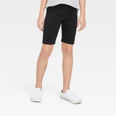 kids black bike shorts