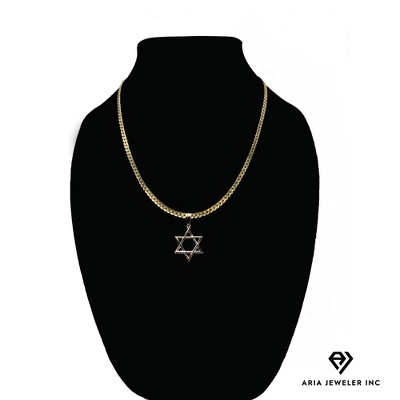 Aria Jeweler Inc Chain with Star of David Pendant
