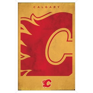 Trends International NHL Calgary Flames - Logo 25 Framed Wall Poster Prints - 1 of 4