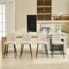 SKRAN Contemporary Velvet Upholstered Counter Height Barstool  Set of 2 With Backs and Metal Legs for Dining Room, Cafe - 4 of 4