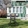 homfan 23.22" Round Cast Aluminum Outdoor Bistro Table£¬Mosaic Outdoor Round Side Table£¬ for Porch, Backyard, Garden, Balcony, Black - 4 of 4