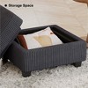 Belffin Corduroy Ottoman Modular Sectional Couch Module Parts Convertible Modern Sectional Sofa Couch - 4 of 4