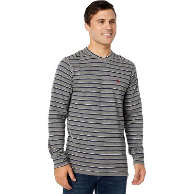 U.S. Polo Assn. Men's Long Sleeve Yarn-Dye Stripe Crewneck Thermal Shirt