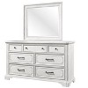 Alpine Furniture Clara Dresser & Mirror, White Mist - 3 of 4