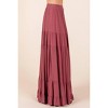 Women's Tiered Flowy Elastic Waist Lined Maxi Skirt - mittoshop - 4 of 4