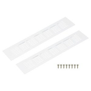 Unique Bargains Aluminum Alloy Cabinet Wardrobe Shoe Closet Rectangle Ventilation Grilles 2 Pcs - 1 of 4