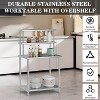 30"x24" Stainless Steel Work Table with Adjustable Overshelf - 4 of 4