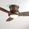 52" Minka Aire Modern Hugger Indoor Ceiling Fan with LED Light Remote Control Oil Rubbed Bronze Pietra Glass for Living Room Home - 2 of 4