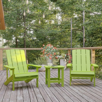 Lime Green Poly Resin Adirondack Side Table
