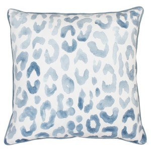 Miron Cheeta Print Oversize Square Throw Pillow Blue - Decor Therapy
