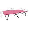 vidaXL Two Person Folding Sun Lounger Pink Steel - 2 of 4
