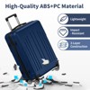 Hynes Eagle Luggage Set of 3 Hardside Suitcase Sets with TSA Lock 4 Spinner Wheels Trolley Travel Case  20" 24" 28" Blue - 4 of 4