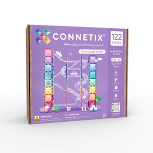 CONNETIX Magnetic Tiles Pastel Ball Run Pack Building Blocks 122pc - 1 of 4