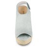 Allegra K Women's Espadrille Platform Heeled Wedges Sandals - 2 of 4