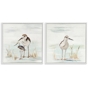 Stupell Industries Sandpipers Among Beach Grasses Black Framed Giclee Art - 1 of 4