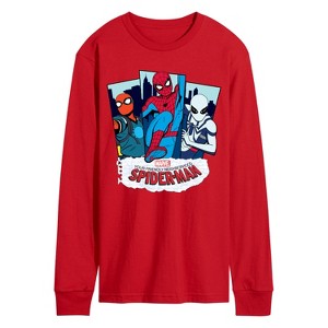 Men's - Marvel - Spider Suits Long Sleeve Graphic T-Shirt - 1 of 3