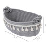 REGALWOVEN Cotton Rope Handcrafted Odorless Compact Open Storage Bins 13.4 x 6.3 x 4.7 Inch 1 Pack - 3 of 4