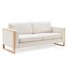 79" Modern 3-Seater Sofa, Solid Wood Legs, Sleek Design, Durable Frame, Living Room & Office,White -- Frevyn - 3 of 4