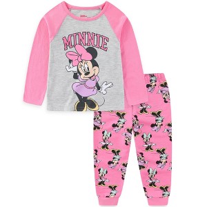 Disney Minnie Mouse Girls 2 Piece Long Sleeve Shirt and Pants Set for Infant Toddler and Big Kids - 1 of 4