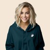 Dalix Heartly Ghost Embroidered Fleece Cropped Hoodie Cold Fall Winter Women - 3 of 4