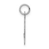 Black Bow Jewelry 14k White Gold, Sophia Collection, Small Script Initial R Pendant - 2 of 4