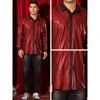 Lars Amadeus Men's Long Sleeves Glitter Party Disco Shiny Metallic Shirts - 4 of 4