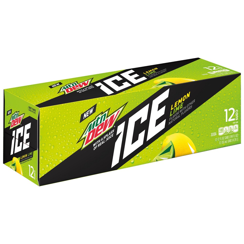 Upc 012000170874 Mountain Dew Ice Lemon Lime 12pk 12 Fl Oz Cans Upcitemdb Com