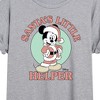 Women's - Disney - Mickey Mouse Santa's Little Helper Oversized Graphic T-Shirt - 2 of 4