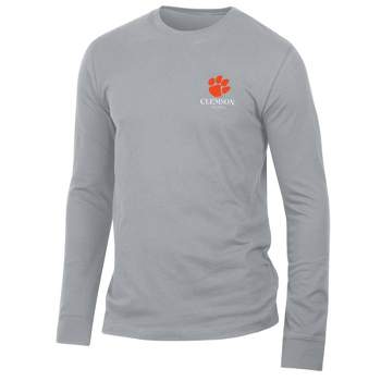 NCAA Clemson Tigers Men's Long Sleeve Suede T-Shirt