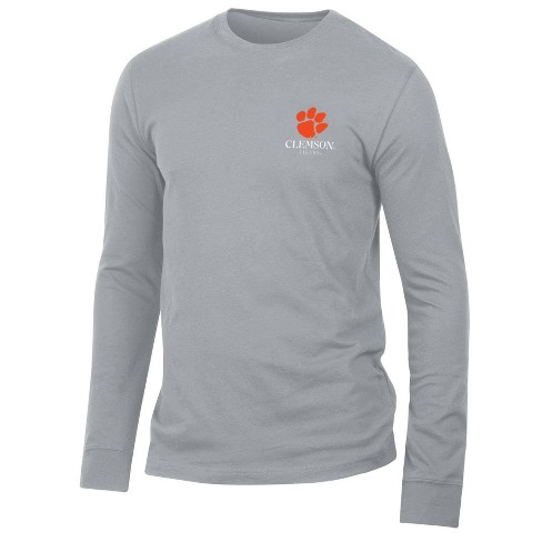 Ncaa Clemson Tigers Men's Long Sleeve Suede T-shirt : Target