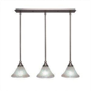 Toltec Lighting Any 3 - Light Chandelier in  Brushed Nickel with 7" Frosted Crystal Shade - 1 of 1
