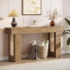 Gulches Country-Style Wooden Sofa Table, 63 Inch Rustic Console Table for Entryway, Durable & Versatile, Natural - 2 of 4