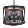 CWI Lighting Parsh 3 Light Drum Shade Chandelier With Pewter Finish - 3 of 4