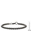 Steeltime Men's stainless steel oxidized wheat chain bracelet - 3 of 4