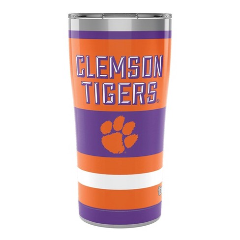 NCAA Clemson Tigers 20oz Insulated Acrylic Tumbler Set of 2