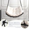 KTMBDW Hammock Chair with Cushion, Swing Chair with Hanging Hardware Kits, Bohemian Style Cotton Rope Hanging Chair for Bedroom Indoor Outdoor - 3 of 4