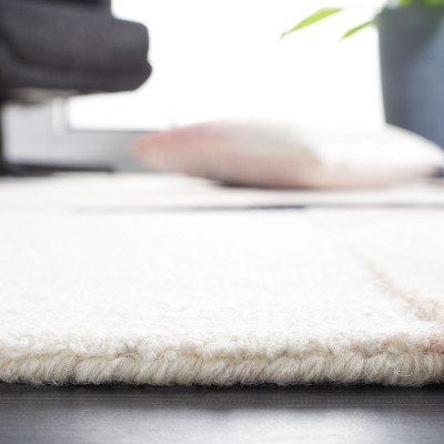 Blush and Black Hand-Tufted Wool Area Rug, 2' x 3'