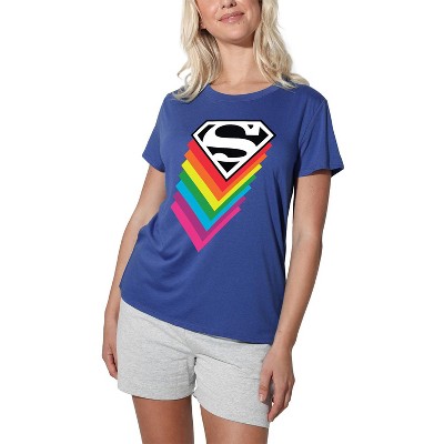 Women's DC Comics Superman Logo Pride Loose T-Shirt