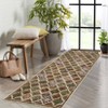 Boho Floral Area Rug , SoftFaux Wool Shag Rugs Farmhouse Washable Anti Slip Large Carpet Rug for Entryway Bedroom Living Room Hallway and Laundry Room - 4 of 4