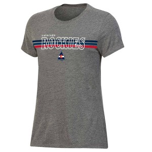 NHL Colorado Rockies Women's Gray Short Sleeve Vintage T-Shirt - 1 of 3