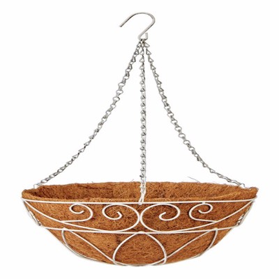Panacea Steel Hanging Basket White Model No. 83550